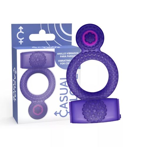 Ring für den geschlechtsbereich, vibrierend, doppelter genuss, lila – hochwertige intime Kosmetik