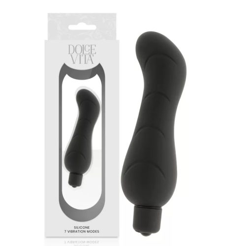 G-spot-vibrator aus schwarzem silikon – hochwertige intime Kosmetik