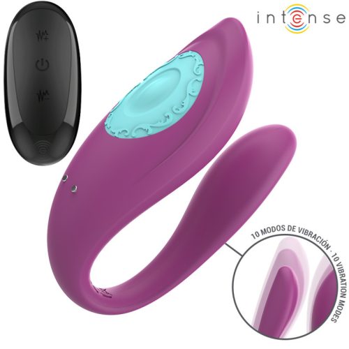 Annie u-förmiger vibrator und stimulator mit lila fernbedienung – hochwertige intime Kosmetik