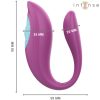 Annie u-förmiger vibrator und stimulator mit lila fernbedienung – hochwertige intime Kosmetik