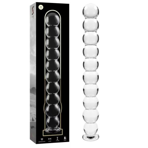 Modell 22 dildo borosilikatglas 21,5 x 2,5 cm transparent – hochwertige intime Kosmetik